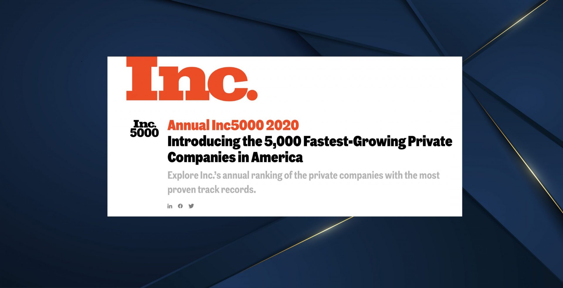 WealthSource Honored as One of the Fastest Growing Private Companies of 2020 by Inc. Magazine