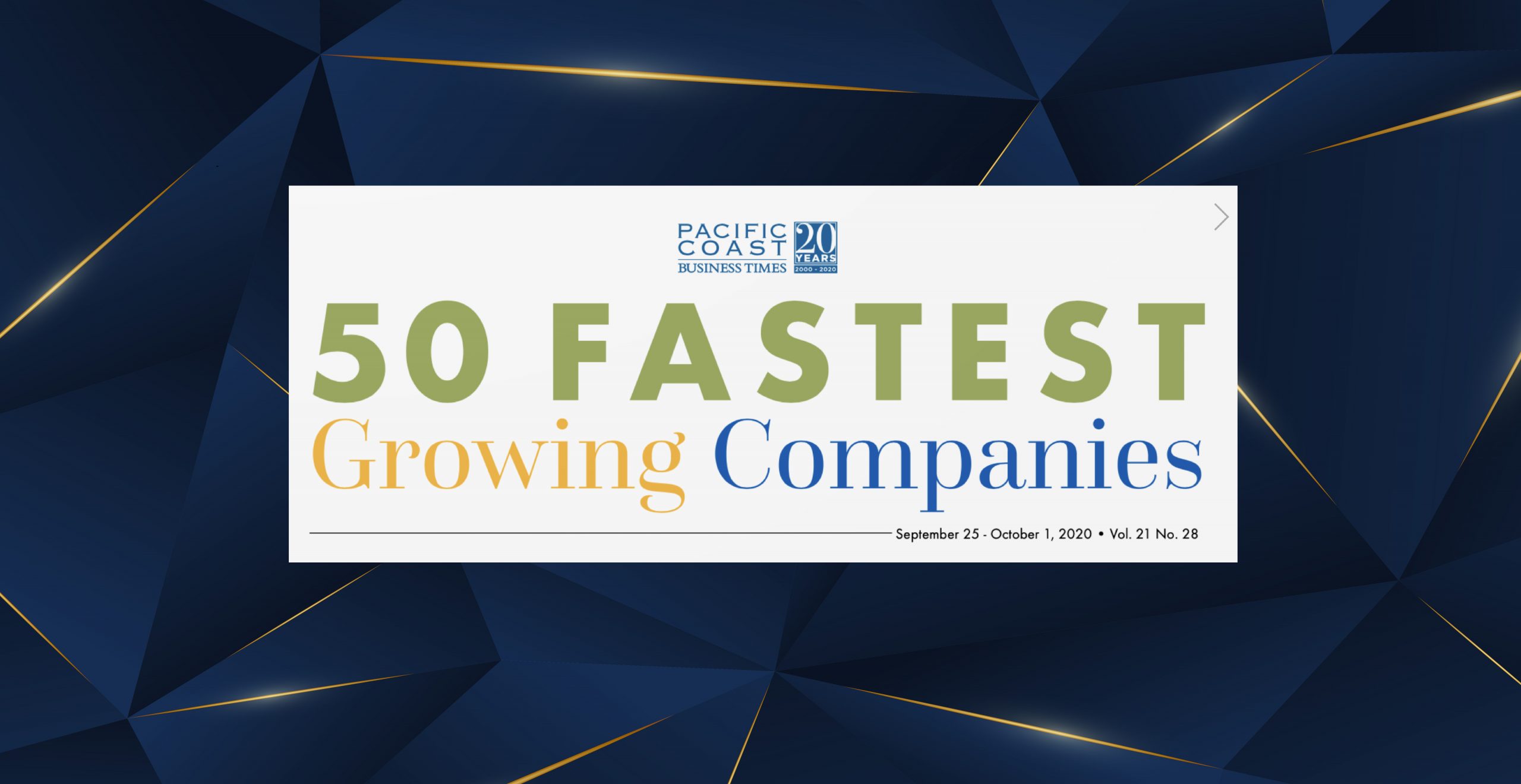WealthSource Honored as One of the 50 Fastest Growing Companies of 2020 by the Pacific Coast Business Times